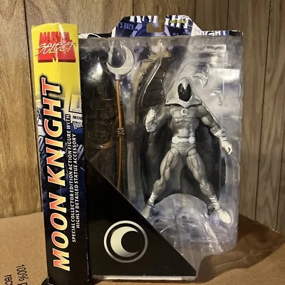 Figura de acción Marvel Select - Caballero Luna 2006 - ¡original con estatua de Khonshu!! Foto 1 de 2
