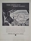 1942 International Business Machines Corporation Fortune WW2 Print Ad Q1 Clock