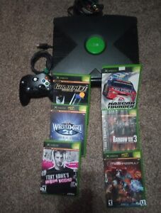 Microsoft Xbox Console Original W 6 Games Counter Strike Rainbow Six Mechassault