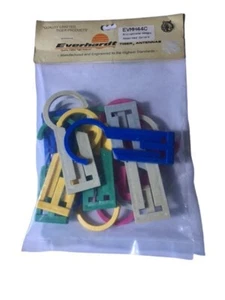 Everhardt EVMH44C - 10 paquetes de ganchos para micrófono, colores surtidos.  - Imagen 1 de 1