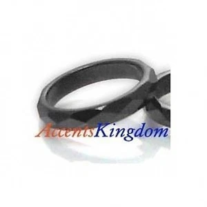 Anillo facetado de hematita magnética elegante para mujer Accents Kingdom talla 6-9 - Imagen 1 de 1