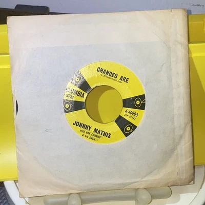 Johnny Mathis – Chances Are / The Twelfth of Never 7" 45 RPM Columbia - Image 1 of 4