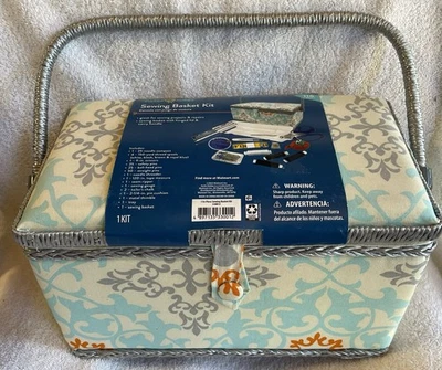 HELLO HOBBY, Cesta de Costura Clásica con Kit de Accesorios, 116 Piezas, NUEVA Foto 1 de 4