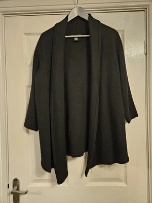 Cárdigan cascada negro talla mediana de Dialogue. Otoño Invierno Cálido Acogedor Foto 1 de 4