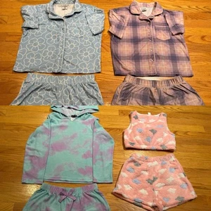 Lot Of 4 Art Class, Cuddle Duds, SHEIN Girls Pajamas Set Size 10-12, Shorts - Picture 1 of 16