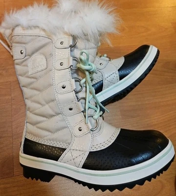 $190 Sorel Mujer Beige Tofino II Bota de Invierno con Cordones Zapatos Talla 6 PANTALLA  Foto 1 de 4