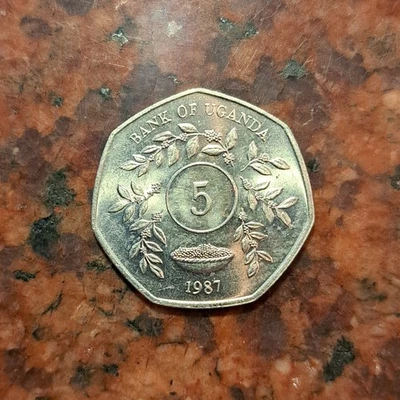 1987 UGANDA 5 SHILLINGS COIN - #B7145 - Image 1 of 2