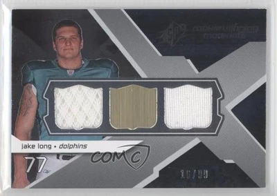 2008 SPx Dual Jersey NFL Logos Numbered to 99 /99 Jake Long #RM-JL RC Shield - Image 1 of 2