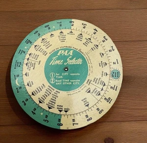 PAA Circular Time Selector Pan American Airways Circular Mechanical Chart 1948 - Picture 1 of 7
