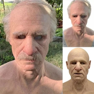 Disguise Old Man Mask Latex Halloween Cosplay Party Realistic Full-Face Masks~ - Picture 1 of 9