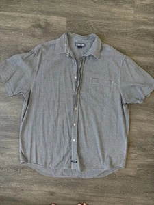 Structure Shirt Men's XL Blue Modern Fit Pocket Short Sleeve Collared Button-Up - Picture 1 of 4