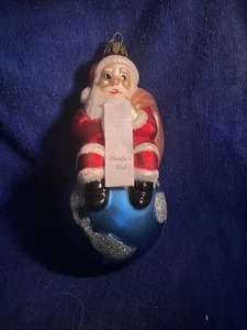 MISTELZAUBER WEIHNACHTSMANNLISTE WEIHNACHTSSCHMUCK GLAS - Bild 1 von 5