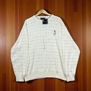 Vintage Fairway Sport Herren Beige Golf Strick Pullover L Langarm - Bild 1 von 13