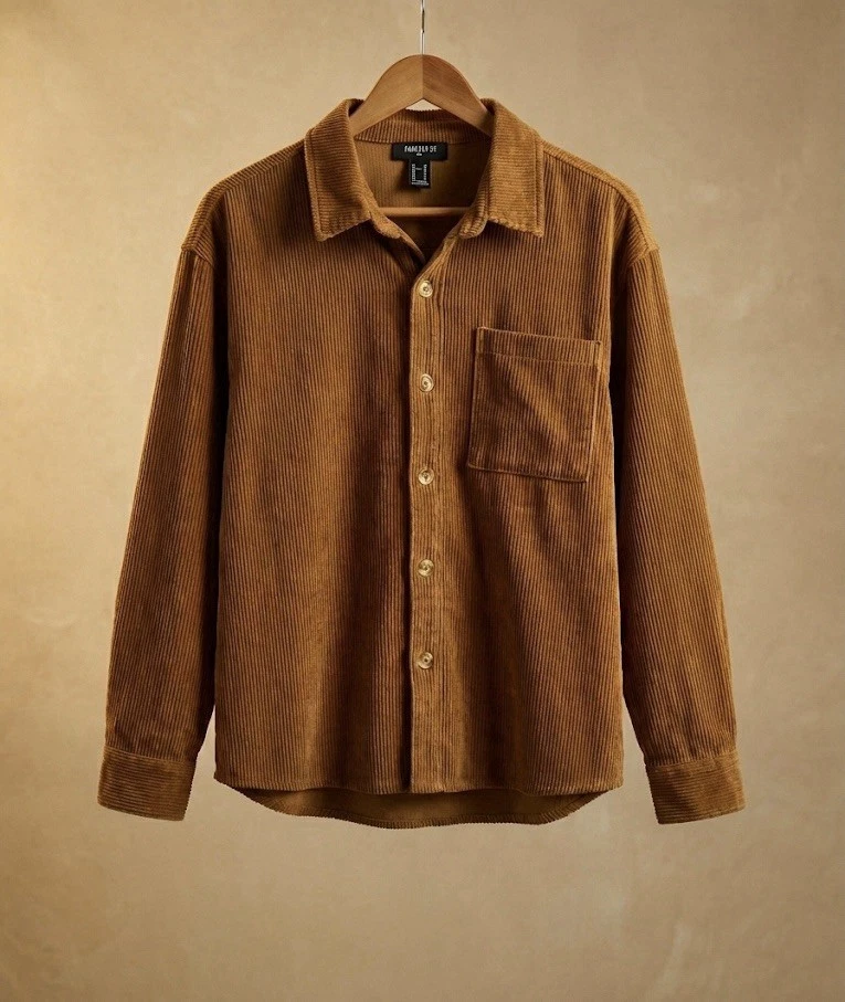 Forever 21 Corduroy Western Shirt Men's Brown Long Sleeve Size M NWOT - Image 1 of 1