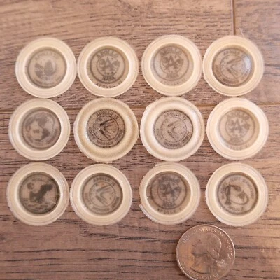 1971 Coca-Cola NASA Apollo Space Missions Bottle Caps Rubbers Lot - Image 1 of 3