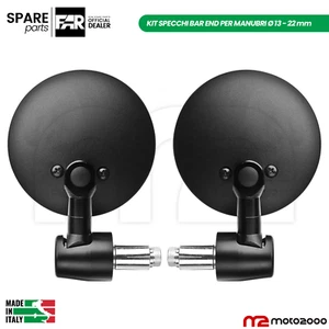 COPPIA SPECCHI SPECCHIETTI TONDI BAR END MANUBRIO EXPANDER UNIVERSALI PER VESPA - Foto 1 di 4