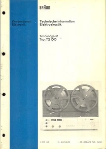 Braun Service Manual für TG 1000 Copy - Picture 1 of 1