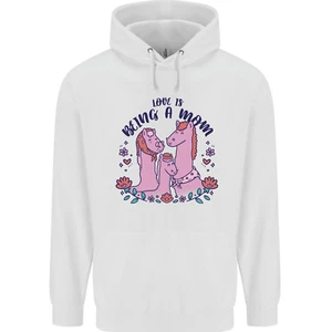 Love is Being a Mom Funny Horse Childrens Kids Hoodie - Picture 1 of 72