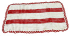 Vintage crochet à main table coureur coiffeuse écharpe rouge beige rectangle napperon