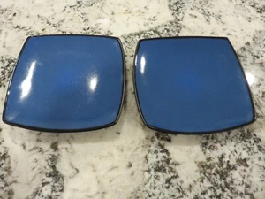 2 Insalatiere Quadrate Gibson Elite Soho Lounge 7,5" Gres Smaltato Blu LOOK - Foto 1 di 5