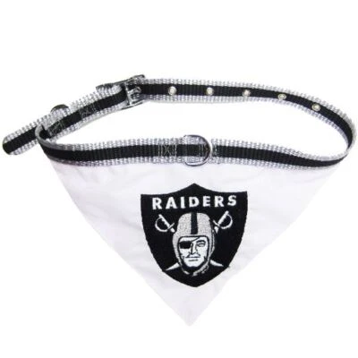 Las Vegas Raiders NFL Collar Bandana Pet Dog Pets First (pick Size)