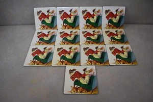 11 coca~cola COKE Santa Claus & Deer Christmas Drik Coasters - Picture 1 of 2