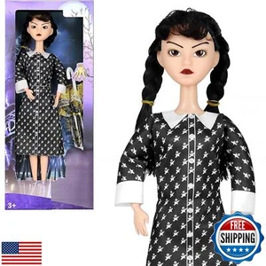 DBYWIUB 11.5'' Girls Black Dolls, Toys Long Sleeve Dots Black Hair and Black - Picture 1 of 5