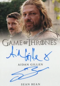 Game of Thrones Complete Series Vol 1 Auto Dual Autograph Sean Bean Aidan Gillen - Picture 1 of 1