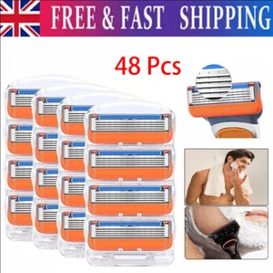48X For Gillette Fusion Blade Refills Compatible For Gillette Fusion 5 Proglide - Picture 1 of 21