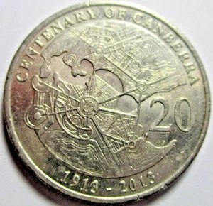 2013 AUSTRALIAN 20 CENT COIN - CENTENARY OF CANBERRA - # 28/1/25 M - Picture 1 of 4
