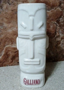 Vintage Galliano Likör weiß Keramik Tiki Becher Glas 7" hoch - Bild 1 von 6