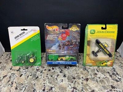 Genuine John Deere Diecast Toys - Biplane - Hot wheels - 6400 Tractor Lot Of 3 - Image 1 of 4