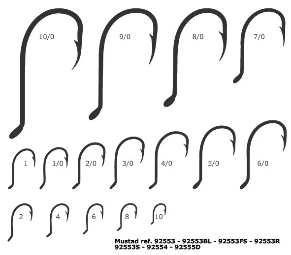 AMI MUSTAD 92553S-SS OCCHIELLO PESCA HOOKS ACCIAIO STAINLESS 92553 S HAMEÇON - Immagine 1 di 2