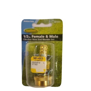 Green Thumb 581023 clincher hose end mender set 1/2in Female / Male C12MFGT - Picture 1 of 10
