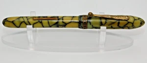 Wearever Marmorierter Zelluloid Füllfederhalter, 14k versilberte Feder tolle Form ungeprüft - Bild 1 von 16