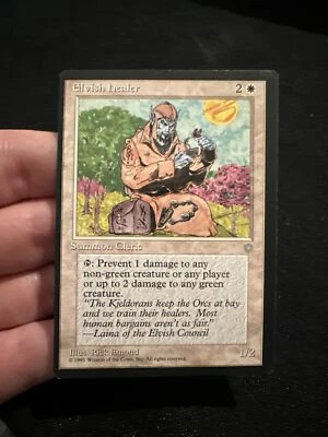 MTG Elvish Healer Ice Age Miscut Error NM - Image 1 of 4