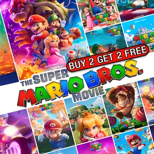 Póster de película de Super Mario Bros 2023 impresión artística pared hogar decoración de habitación Nintendo A2 A3 - Imagen 1 de 36
