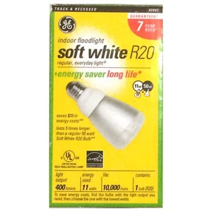 3- 45 Watt 120 Volt, Indoor Floodlight GE Uses 11 Watts Medium Base Bulb, R20 ^ - Picture 1 of 5