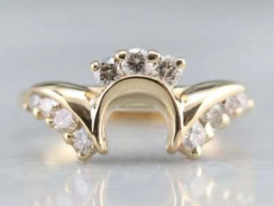 Anel de pulseira folheado a ouro 14k com solitário de diamante criado em laboratório 0,5 ct - Imagem 1 de 4