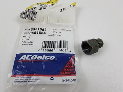OEM ACDelco GM Automatic Transmission Oil Cooler End Fitting for Buick Cadillac - Image 1 of 2