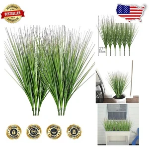 6-Pack of Waterproof 27" Indoor/Outdoor Artificial Onion Grass - No Maintenance - Picture 1 of 7