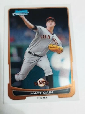 2013 Topps Bowman Chrome Baseball Card Matt Cain #195 - Image 1 of 2