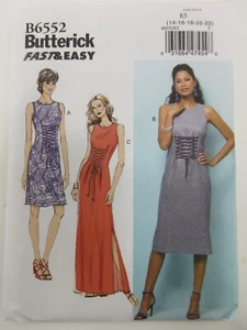Butterick Schnittmuster 6552 Misses Kleid Spitze vorne Größe 14-22 - Bild 1 von 3