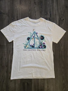 Harry Potter Damen Gr. M Die Heiligtümer des Todes Grafik Tshirt Elfenbein Neu ohne Etikett - Bild 1 von 7