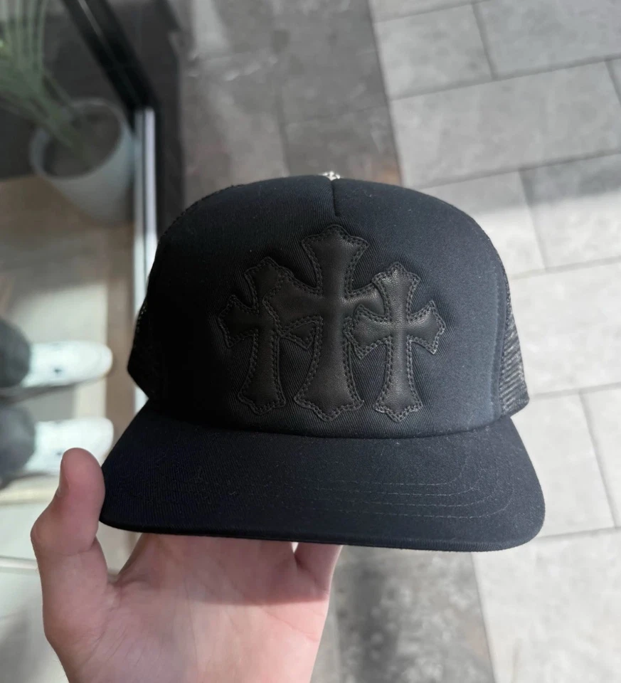 Sombrero de camionero Cemetery Cross negro sobre negro - nuevo nunca usado - sin etiquetas Foto 1 de 1