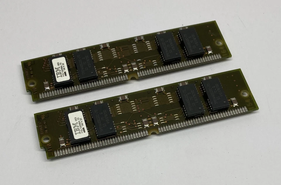 8MB Kit (2 x 4MB) IBM 11D 1320BA-70 70ns 72-Pin FPM EDO Memory Modules - Image 1 of 3