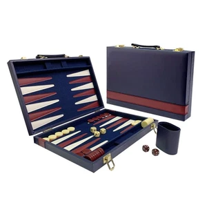 Backgammon Sets for Adults Kids 15 Inch, Folding Classic Board Game with Prem... - Picture 1 of 8