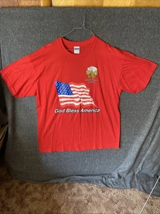 Gildan Para Hombres Talla XL Poker Palace Casino God Bless America Algodón Pesado Lado Doble - Imagen 1 de 8