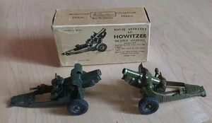 2 Vintage Britains Royal Artillery 4.5” Howitzer Muzzle Loading Canon Toy - Picture 1 of 20