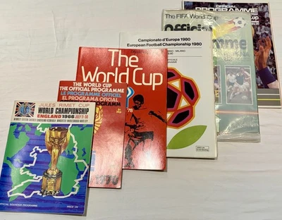 🏆 Vintage Football Programmes 1966–1986 – World Cup & Euros (6 Programmes) - Image 1 of 4